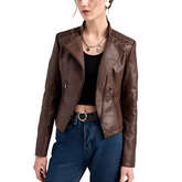 Veste en cuir pour femmes