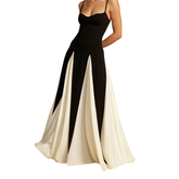Élégante robe longue plissée dos nu sans manches