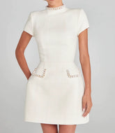 Shiny Elegant Mini Dress for Women