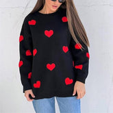 Pull en maille Cœur Imprimé