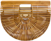 Womens Bamboo Handbag Handmade Large Tote Bag Straw Beach Bags Beach Purse Size