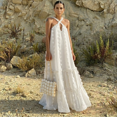 Robe longue d'été dos nu sans manches