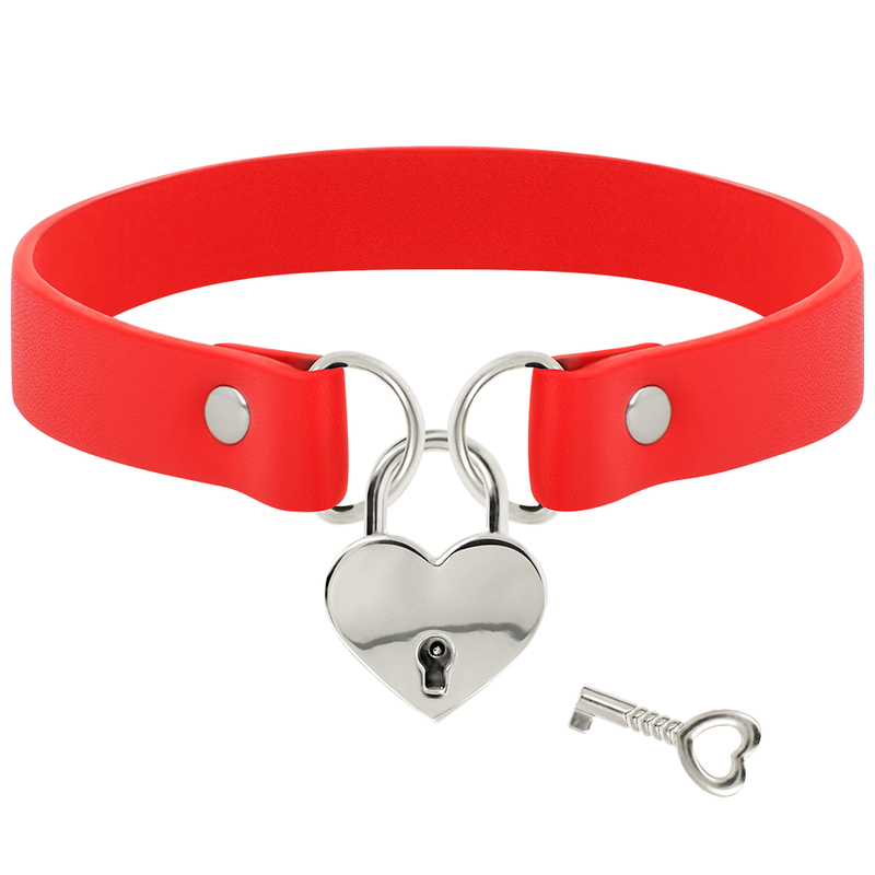 MYBESTIESTORE_SEXY_SHOP_ONLINE_COLLARE_BONDAGE_PELLE_VEGANA_CUORE_CHIAVE_ROSSO_COQUETTE