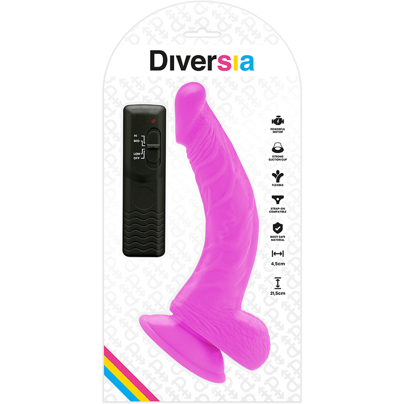 DILDO_FLESSIBILE_VIBRAZIONE_FEXIBLE_VIBRATING_DILDO_21CM_FUCSIA_DIVERSIA