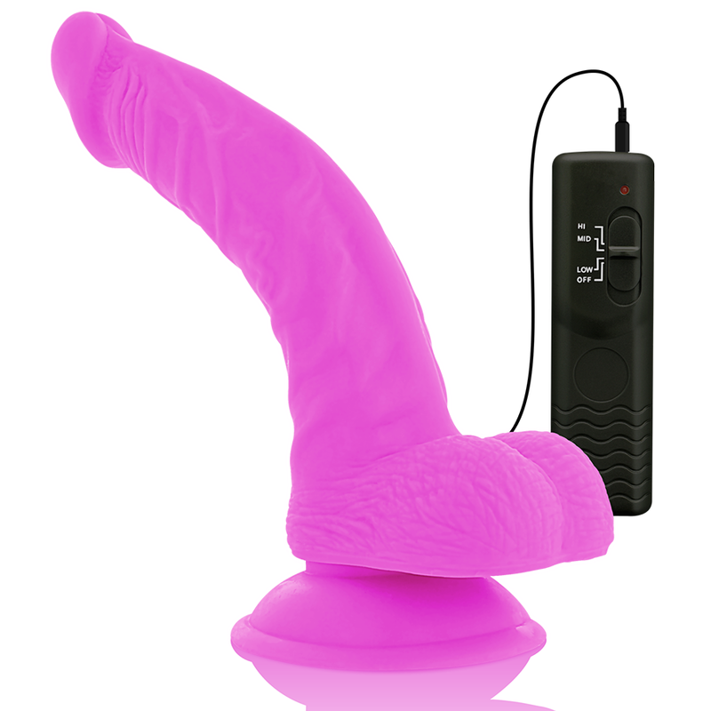 DILDO_FLESSIBILE_VIBRAZIONE_FEXIBLE_VIBRATING_DILDO_21CM_FUCSIA_DIVERSIA