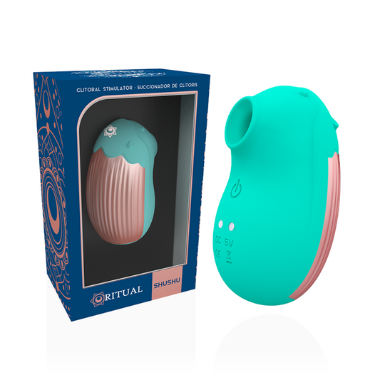 Shushu 2.0 New Generation Clitoral Stimulator - Aqua Green och Rosa