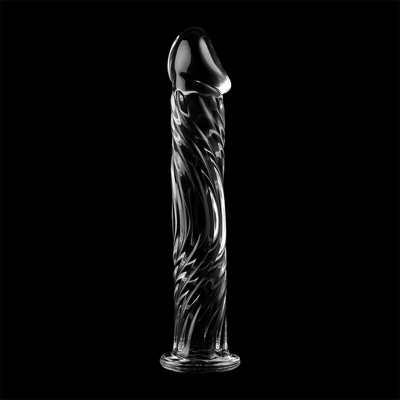 Dildo in Vetro Borosilicato 17cm Trasparente Transparent Glass Dildo Ibiza