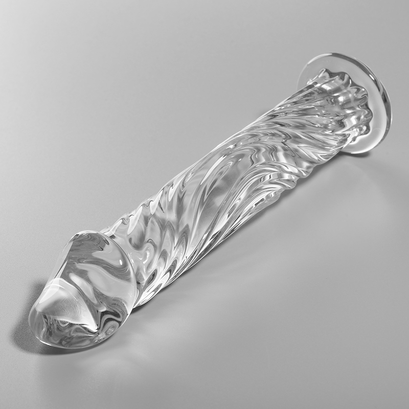 Dildo in Vetro Borosilicato 17cm Trasparente Transparent Glass Dildo Ibiza