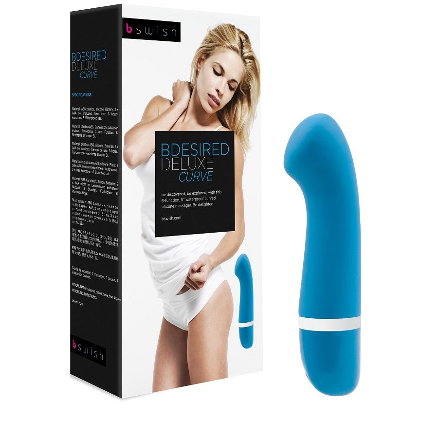 B SWISH VIBRATORE PUNTO G BDESIRED DELUXE CURVE - AZZURRO