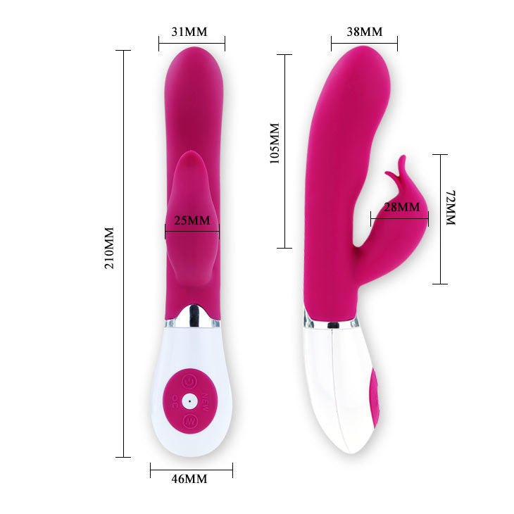 Vibratore Rabbit Felix Bianco e Fucsia Pretty Love